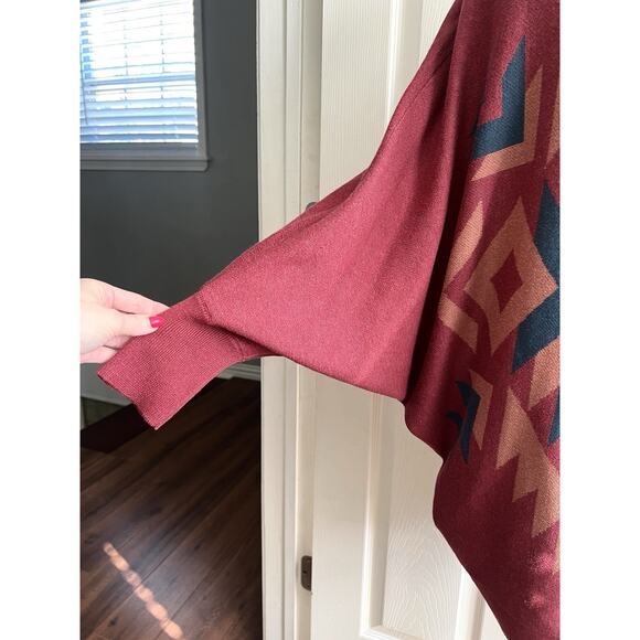 ARIAT Terra Aztec Southwestern Dolman Open Front Cardigan Sweater - Picture 5 of 10